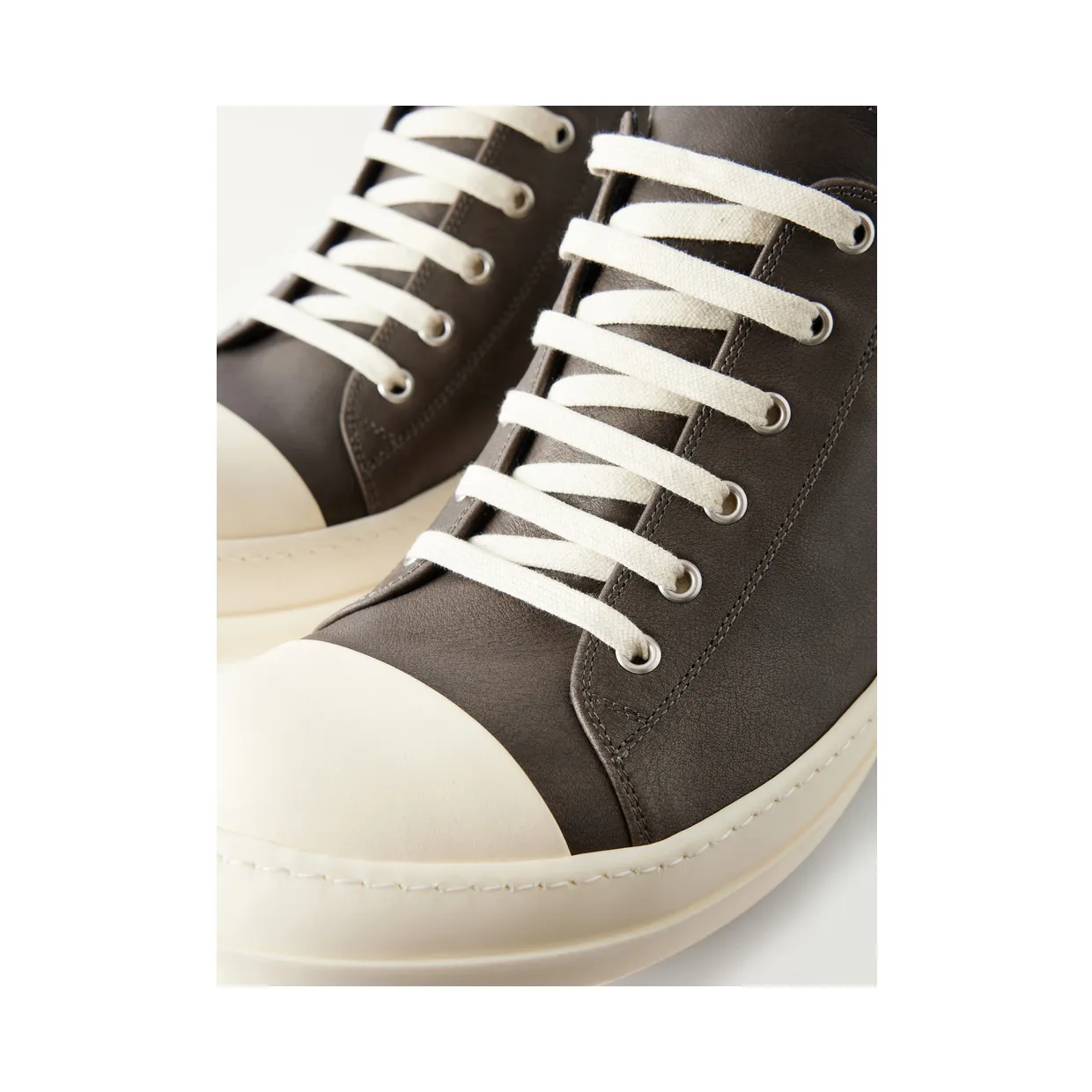 Rick Owens Ramones Sneakers Leather Sneakers Brown (RR02F4891) (5)