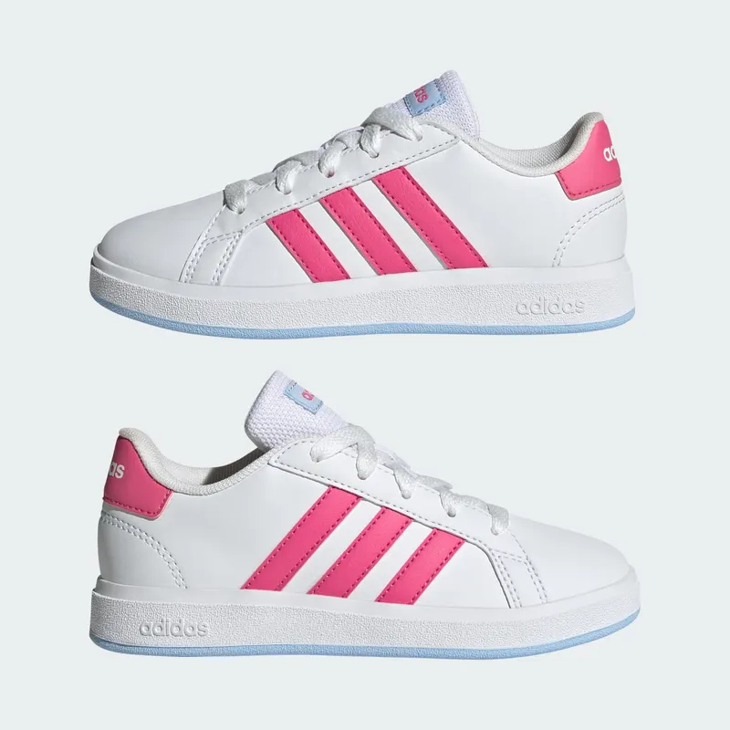 Adidas Grand Court Lifestyle Tennis Lace-Up Cloud White / Pulse Magenta / Glow Blue (JI0971)