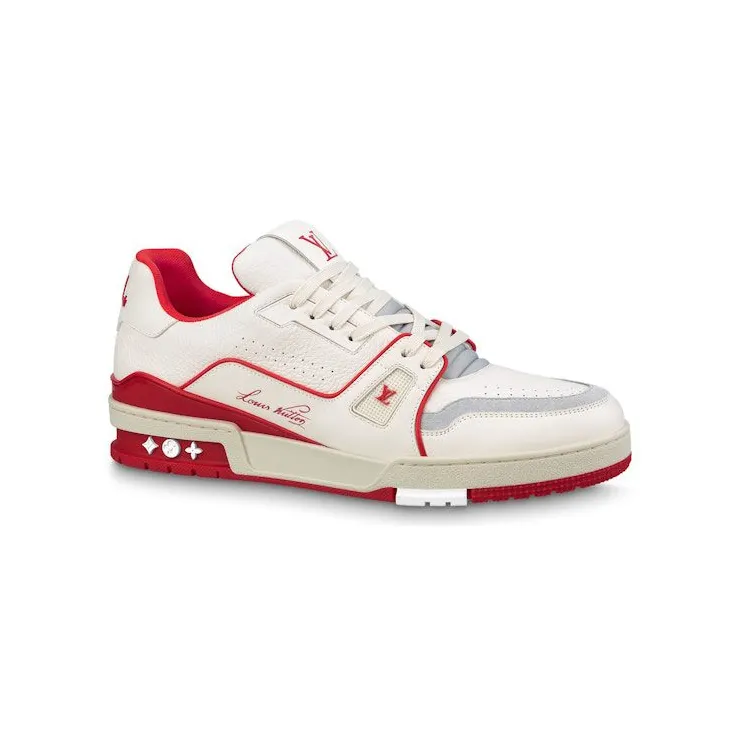Louis Vuitton Trainer #54 Signature White Red (1ABFBE)