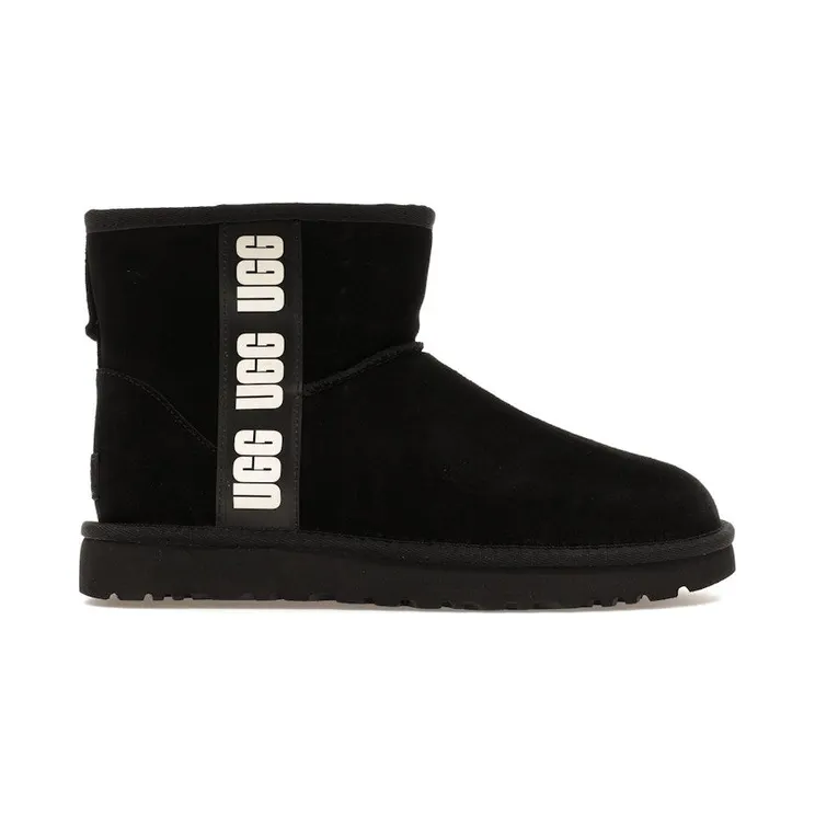 UGG Classic Mini Side Logo Boot Black White (1122558-BWHT)