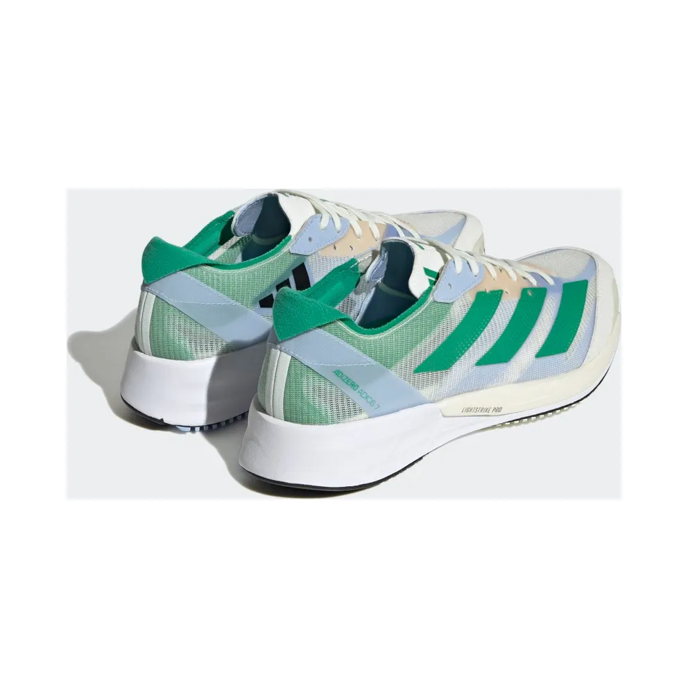 adidas Adizero Adios 7 White Tint / Court Green / Blue Dawn (HQ3692)