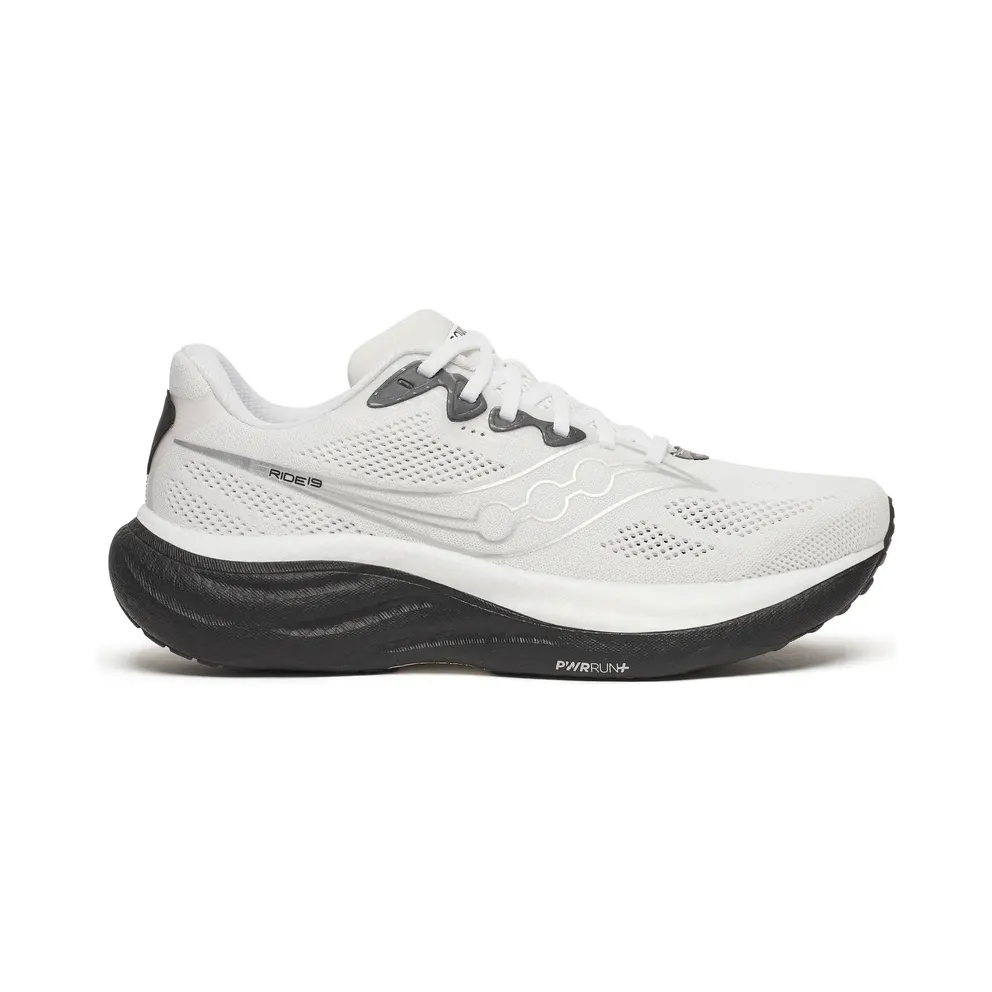SAUCONY Ride 19 “White / Black” (S21055-103)