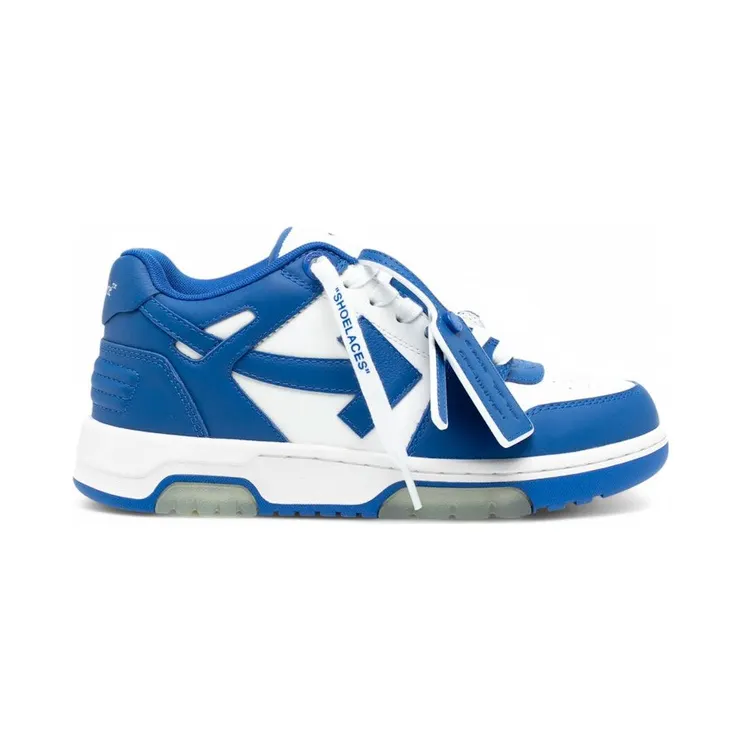 OFF-WHITE Out Of Office OOO Low Tops White Navy Blue (OWIA259S24LEA0030146)