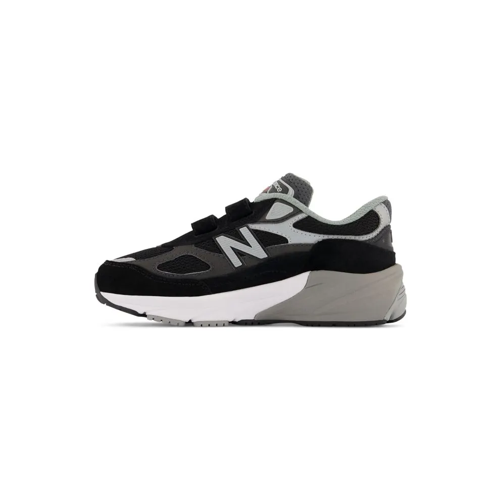 New Balance FuelCell 990v6 Hook and Loop Black Silver (PV990BK6)
