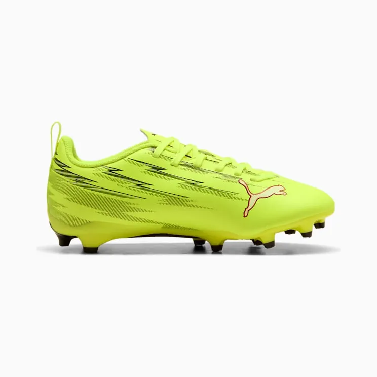 Puma Ultra 6 Play FG/AG Jr Yellow Alert Black Glowing Red Lime Squeeze (108705-01)