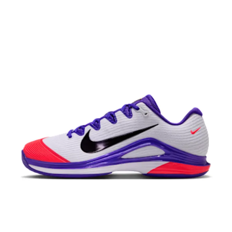 Nike Vapor 12 PRM Hard Court “White / Dark Concord / Bright Crimson / Burgundy Ash” (JA1447-100)