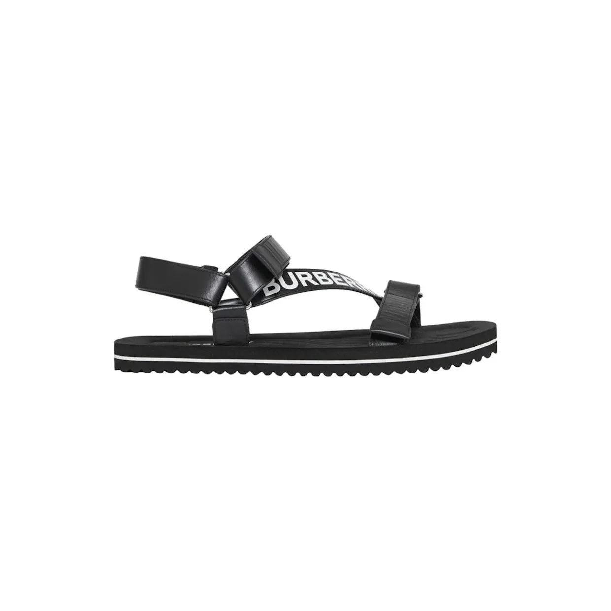 Burberry Logo-Strap Sandal Black Leather (8037172)