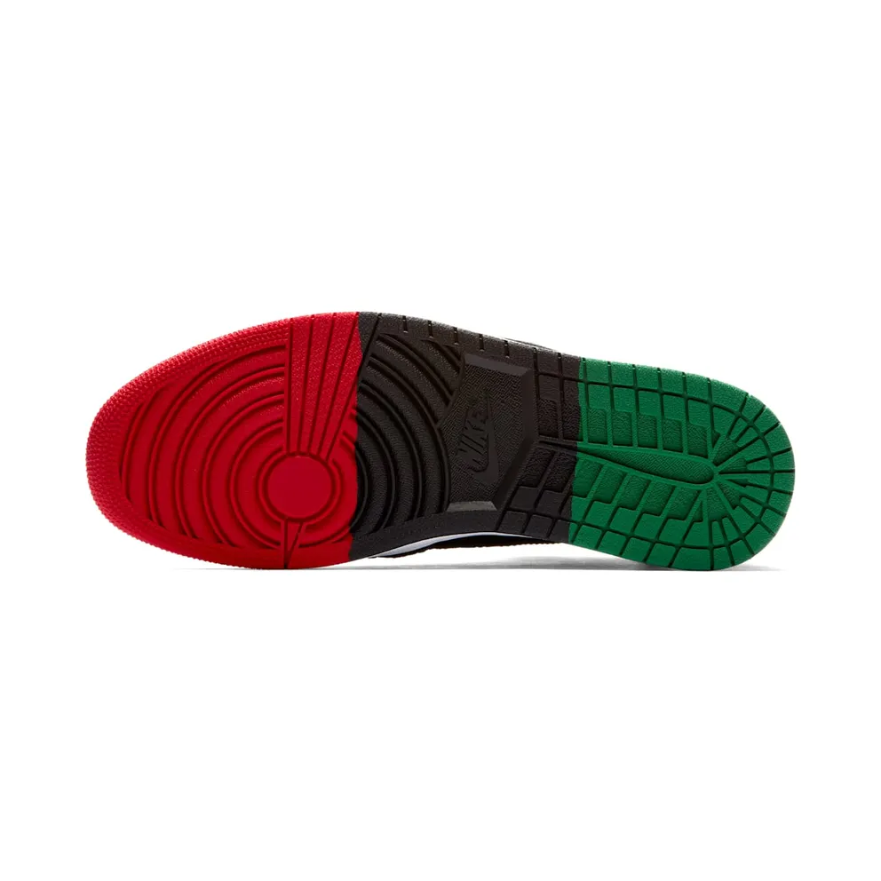 Jordan 1 Retro High Flyknit Black History Month (2018) Black/Black-Lucid Green-University Red (AA2426-026)