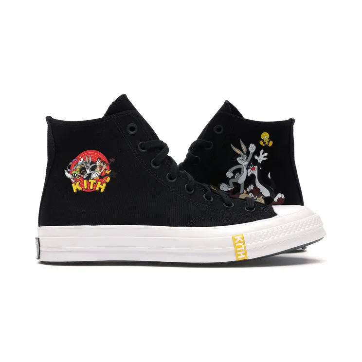 Converse KITH x Looney Tunes x Chuck Taylor All Star 1970 High ‘Black’ Black/White/Egret (169083C)
