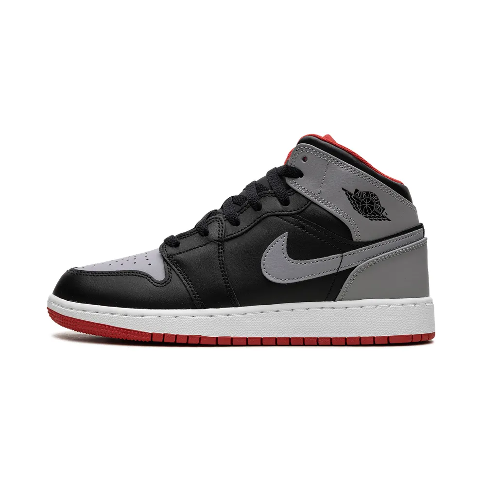 AIR Jordan 1 MID GS “Black Grey Red” (DQ8423-006)