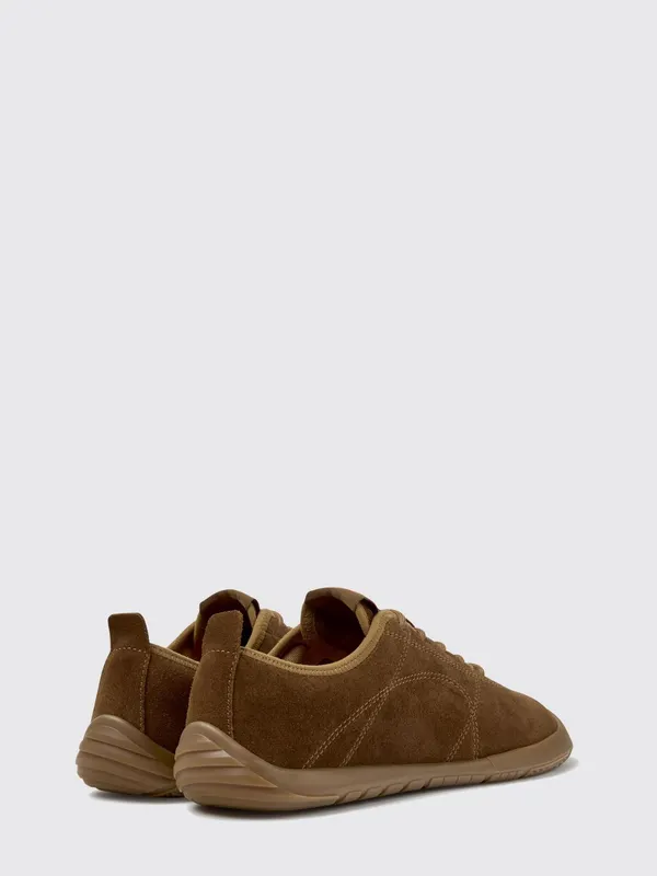 Camper Peu Path+ Low-Top in Suede Calf Leather with Rubber Sole Brown (K101118-005PEUPATH+0)