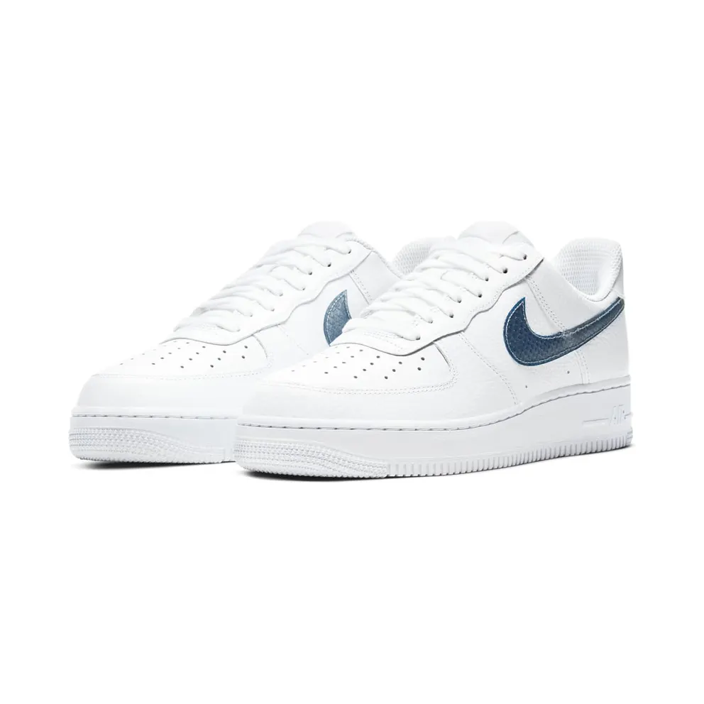 Nike Air Force 1 Low Pony Hair Snakeskin Midnight Turquoise (2020) (CW7567-100)