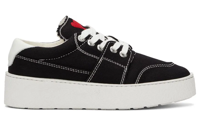 AMI Alexandre Mattiussi Black Ami de Cœur Low Sneakers (A21S400.610)
