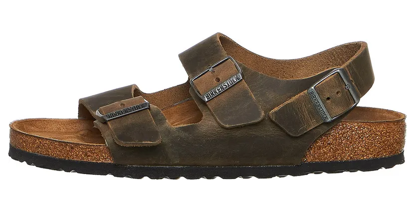 Birkenstock Milano BS Oiled Leather Faded Khaki (1019336)