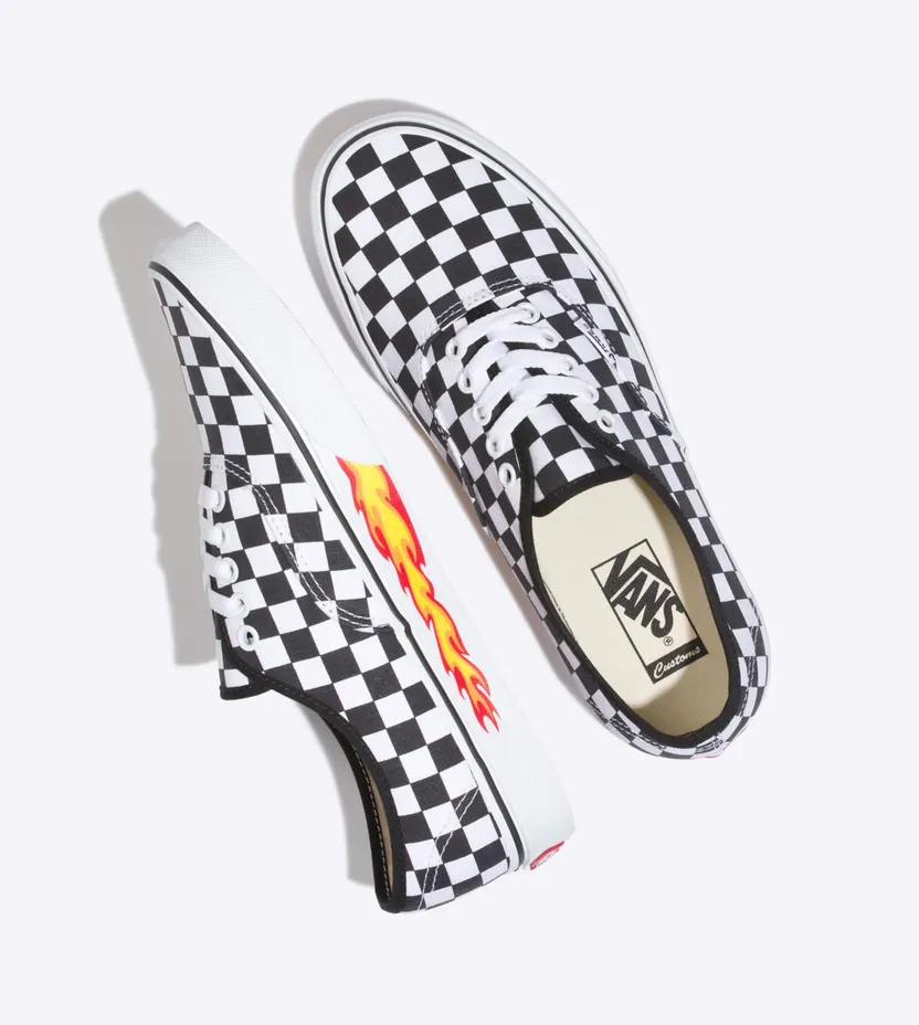 VANS Gepersonaliseerde Checkerboard Flame Authentic Zwart (VN0A3CST558)