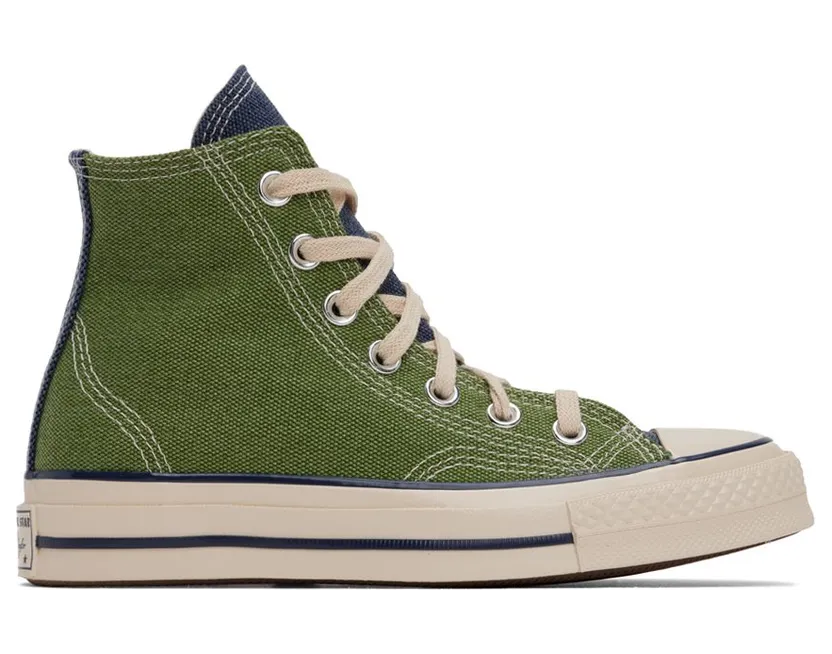 Converse Green & Navy Chuck 70 Hi Sneakers (172817C)