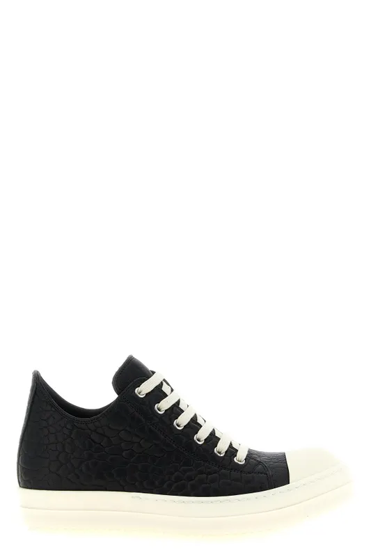 Rick Owens Low Sneaks “White/Black” (RU02F4891LBB911)