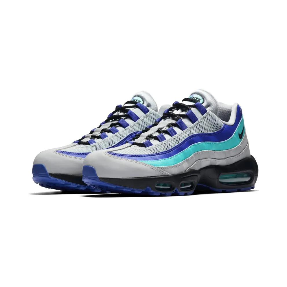 Nike Air Max 95 Wolf Grey Grape Wolf Grey/Black-Indigo Burst-Hyper Jade (AT2865-001)