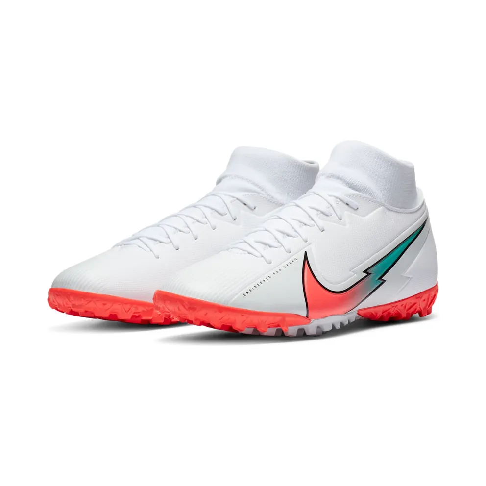 Nike Mercurial Superfly 7 Academy TF White Crimson Jade (AT7978-163)
