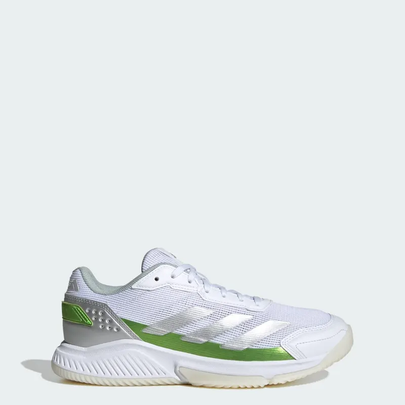 Adidas Courtquick Padel Cloud White / Silver Metallic / Lucid Lemon (JP7229)