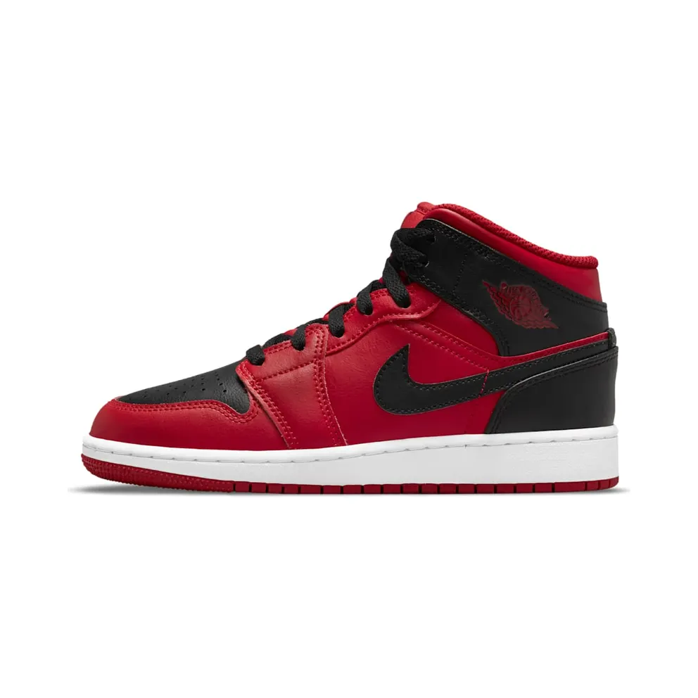 Air Jordan 1 Mid Reverse Bred (GS) (554725-660)