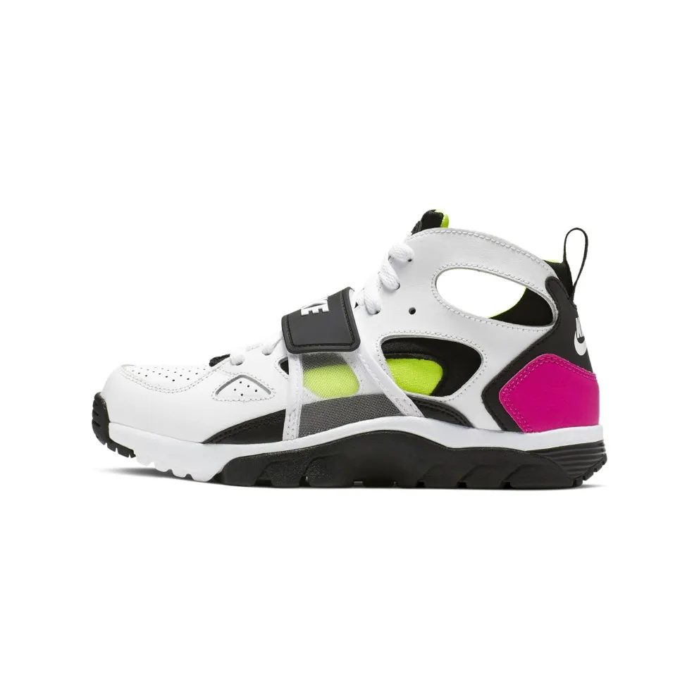 Nike Air Trainer Huarache White Laser Fuchsia Volt Black (GS) (CJ0405-100)