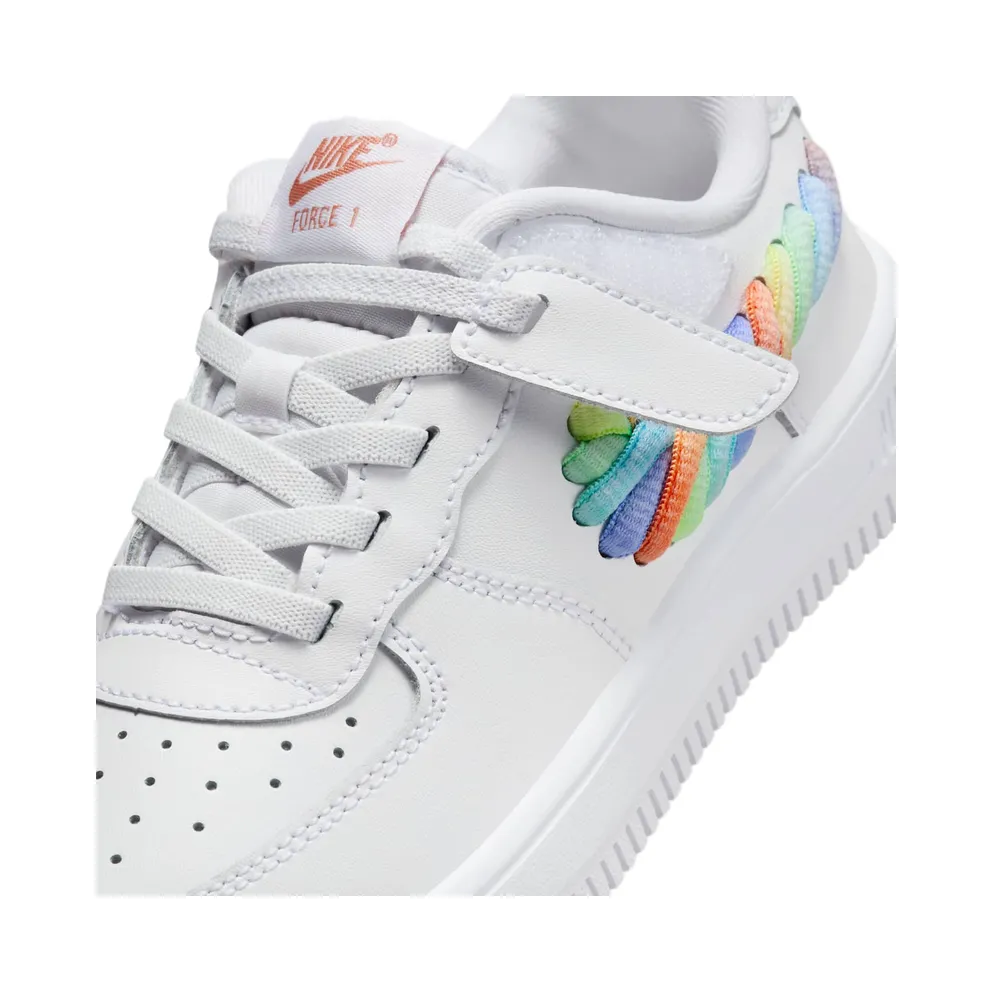 Nike Force 1 Low LV8 EasyOn PS “White Terra Blush Vapor Green Multi-Color” (FN4890-100)