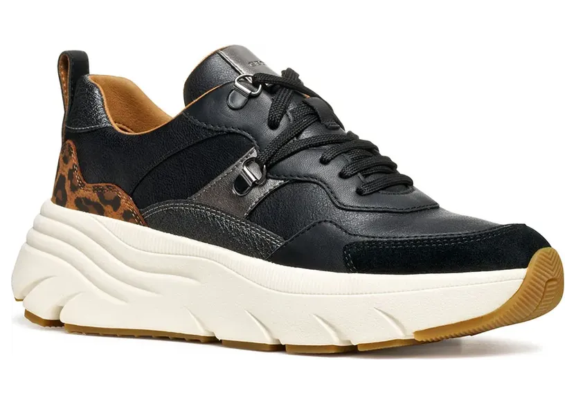 Geox sneaker Black / Cognac (D36UFE05485-C9209)
