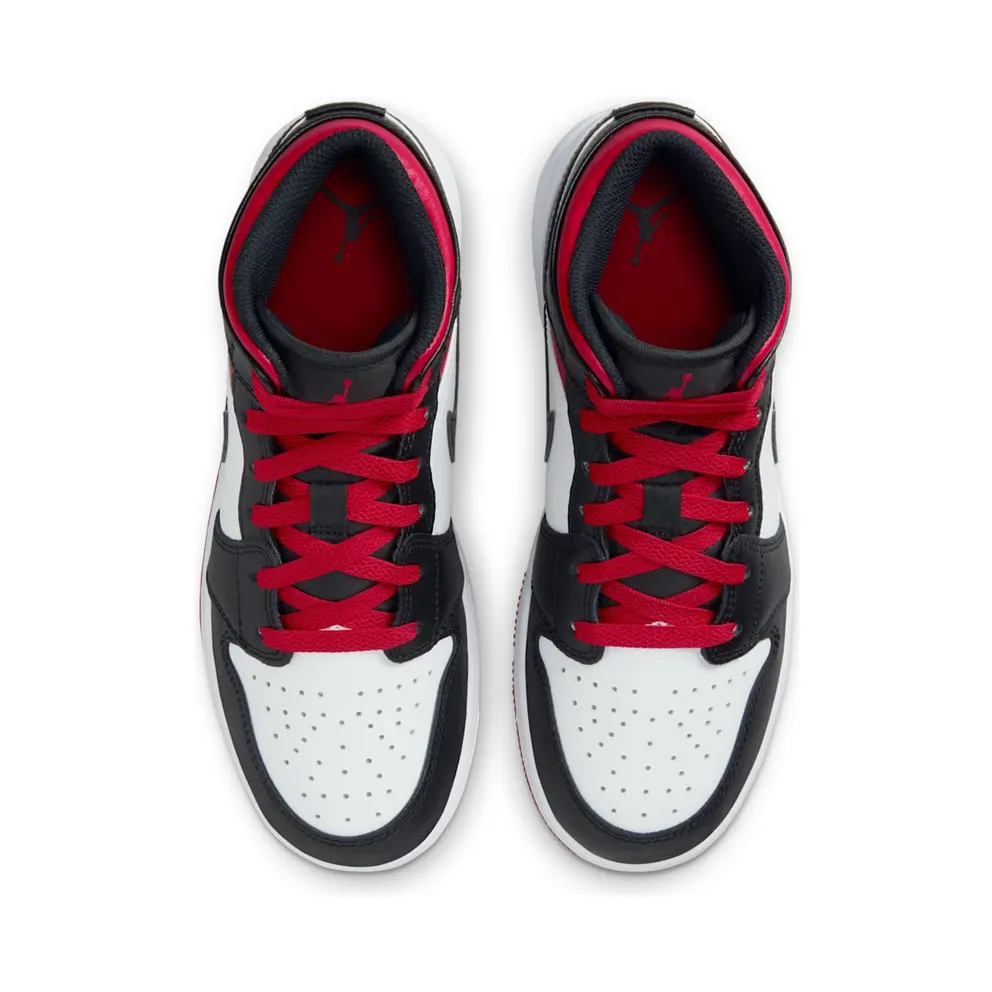 Air Jordan 1 Mid GS “Gym Red Black Toe” (DQ8423-106)