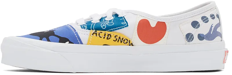 Vans White Geoff McFetridge Edition OG Authentic LX Sneakers (VN0A4BV991V)
