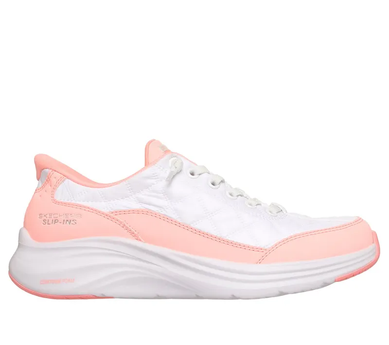 Skechers Slip-ins: Contour Foam Sneaker White/Coral