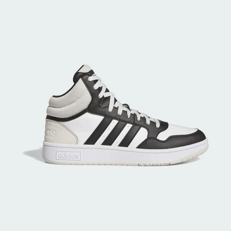 adidas Hoops 3.0 Mid Lifestyle Basketball Classic Vintage “Cloud White / Core Black / Orbit Grey” (IH0157)