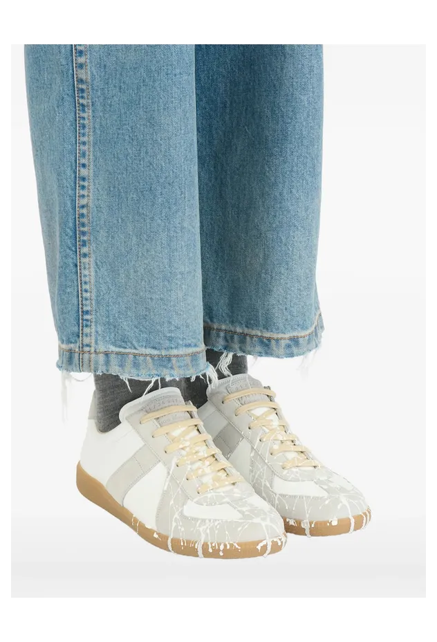 Maison Margiela Replica Paint-splatter “White/Grey” (P7799 S57WS0517 H8548) (4)