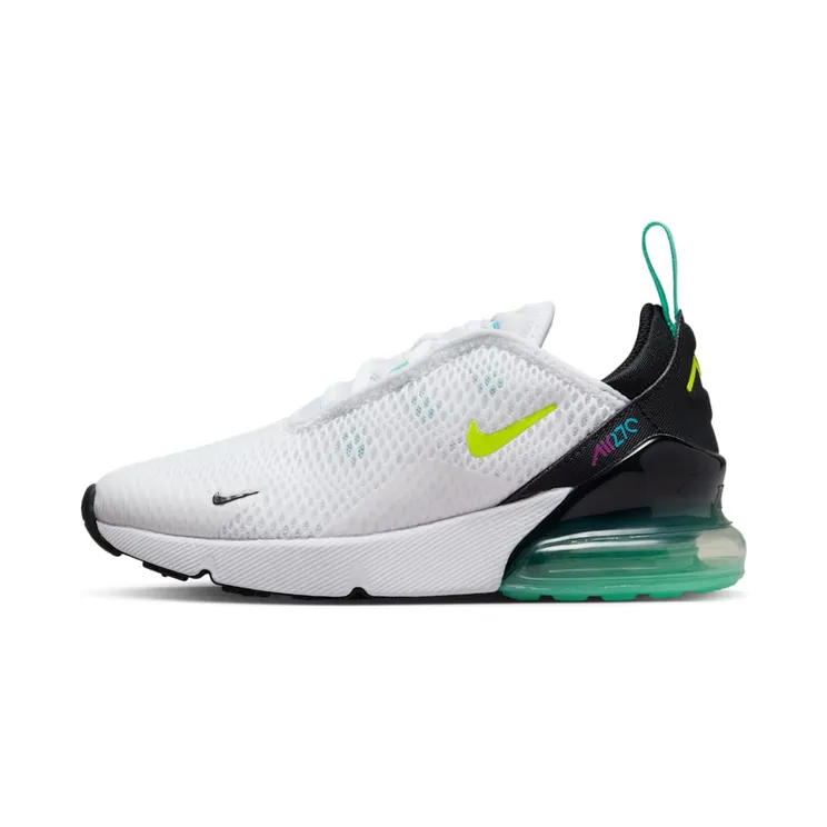 Nike Air Max 270 “White / Black / Laser Blue / Volt” (DX3348-100)