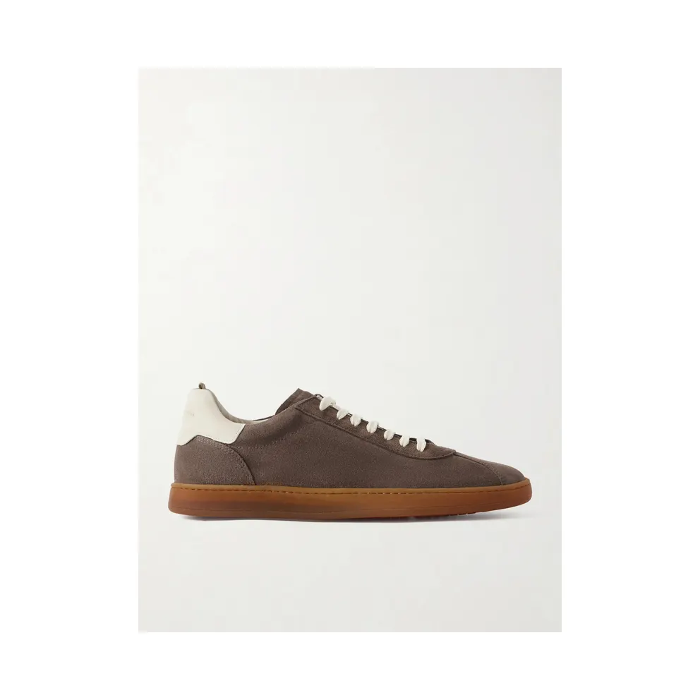 Officine Creative Ginnasio 001 Leather-Trimmed Suede Brown (OCUHALO001-CVCOM00000LC191)