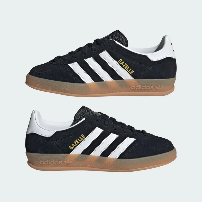 Adidas Gazelle Indoor Kids Core Black / Cloud White / Gum (JQ8701)