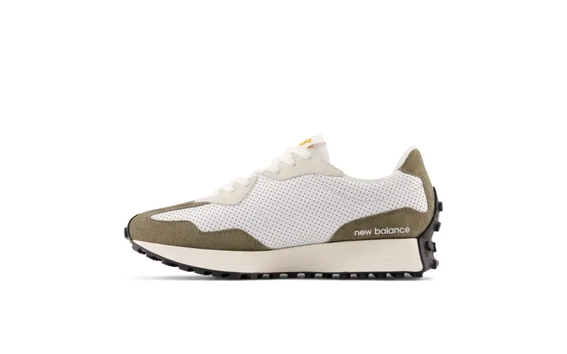 New Balance MS327 PO Munsell White – “White / Varsity Gold.” (MS327PO)