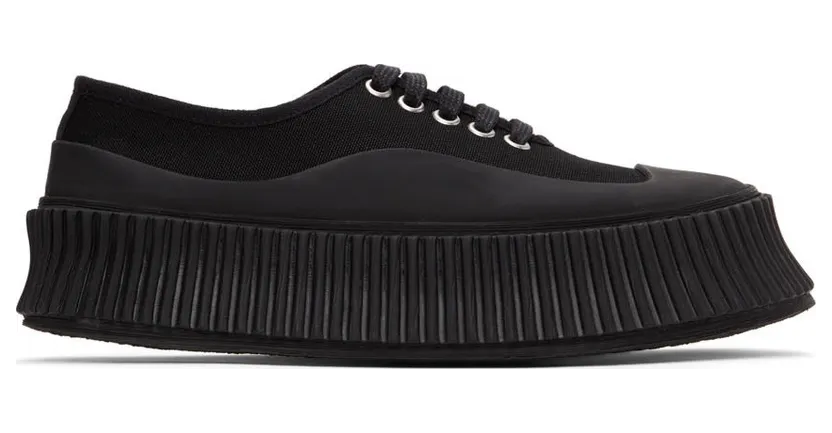 Jil Sander Black Canvas Platform (JS36072A_15100)