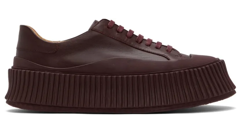Jil Sander Brown Leather Platform (JS32108A_15212)