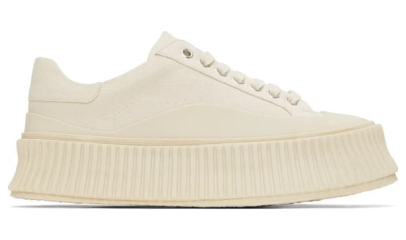 Jil Sander Off-White Canvas Platform (JS32108B_14180)