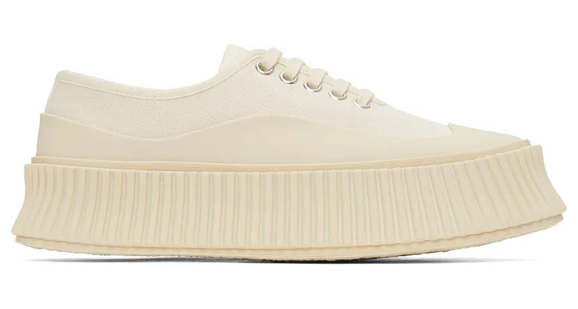 Jil Sander Off-White Canvas Platform (JS36072A_14180)