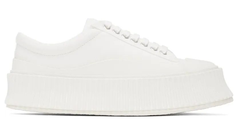 Jil Sander White Canvas Platform (J32WS0018_P4868)