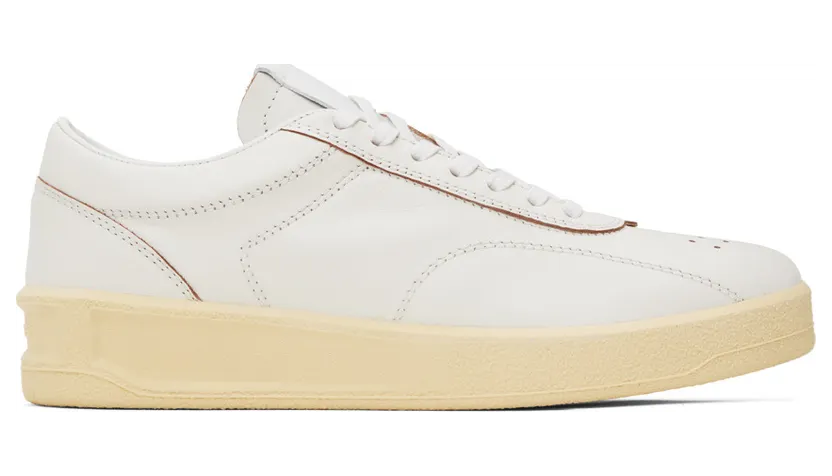 Jil Sander White Lace-Up Sneakers (J32WS0014_P2644)
