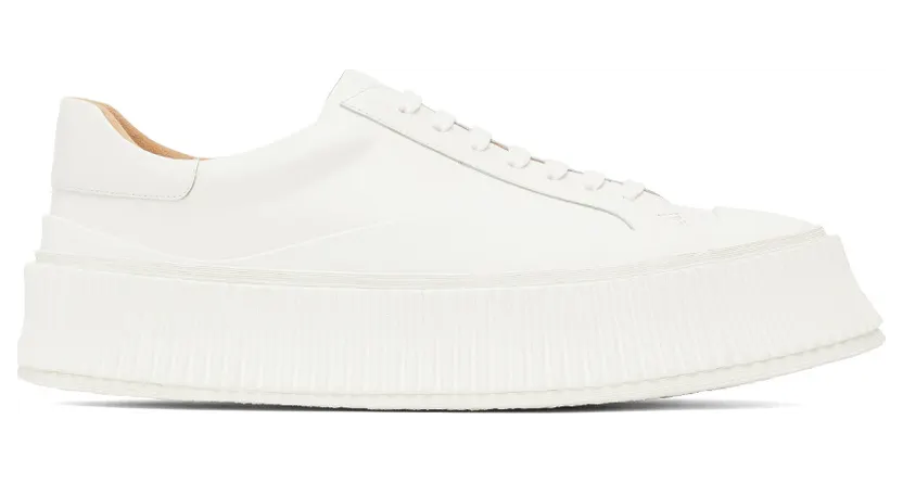 Jil Sander White Leather Platform (JI32535A_15621)