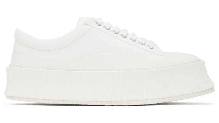 Jil Sander White Platform Sneakers (J15WS0002_P4868)