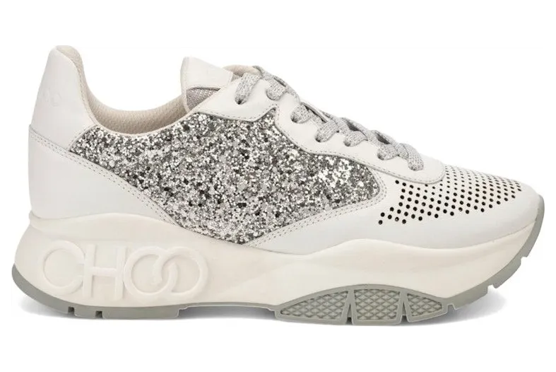 Jimmy Choo Rylie Sneaker White Silver Crystal (RYLIE NAPPA)