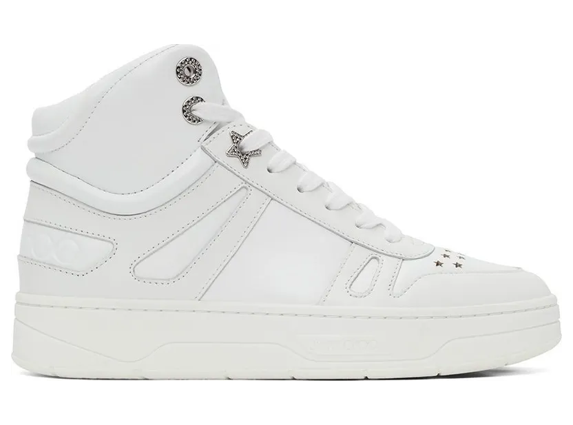 Jimmy Choo White Hawaii Hi Top/F (HAWAII HI TOP/FCLF)