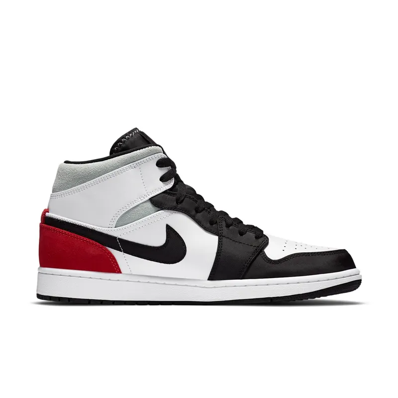 Jordan 1 Mid SE Union Black Toe White/Black-Light Smoke Grey-Gym Red (852542-100)