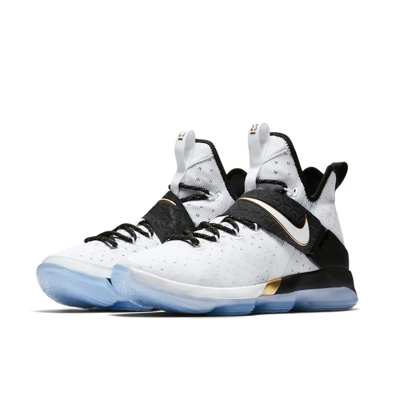 Nike LeBron 14 BHM (2017) Black/White-Metallic Gold (860634-100)