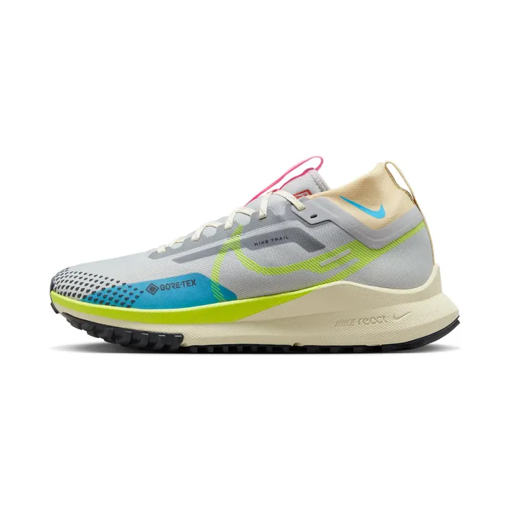 Nike React Pegasus Trail 4 Gore-Tex “Wolf Grey / Stadium Green / Baltic Blue / Volt” (DJ7926-002)